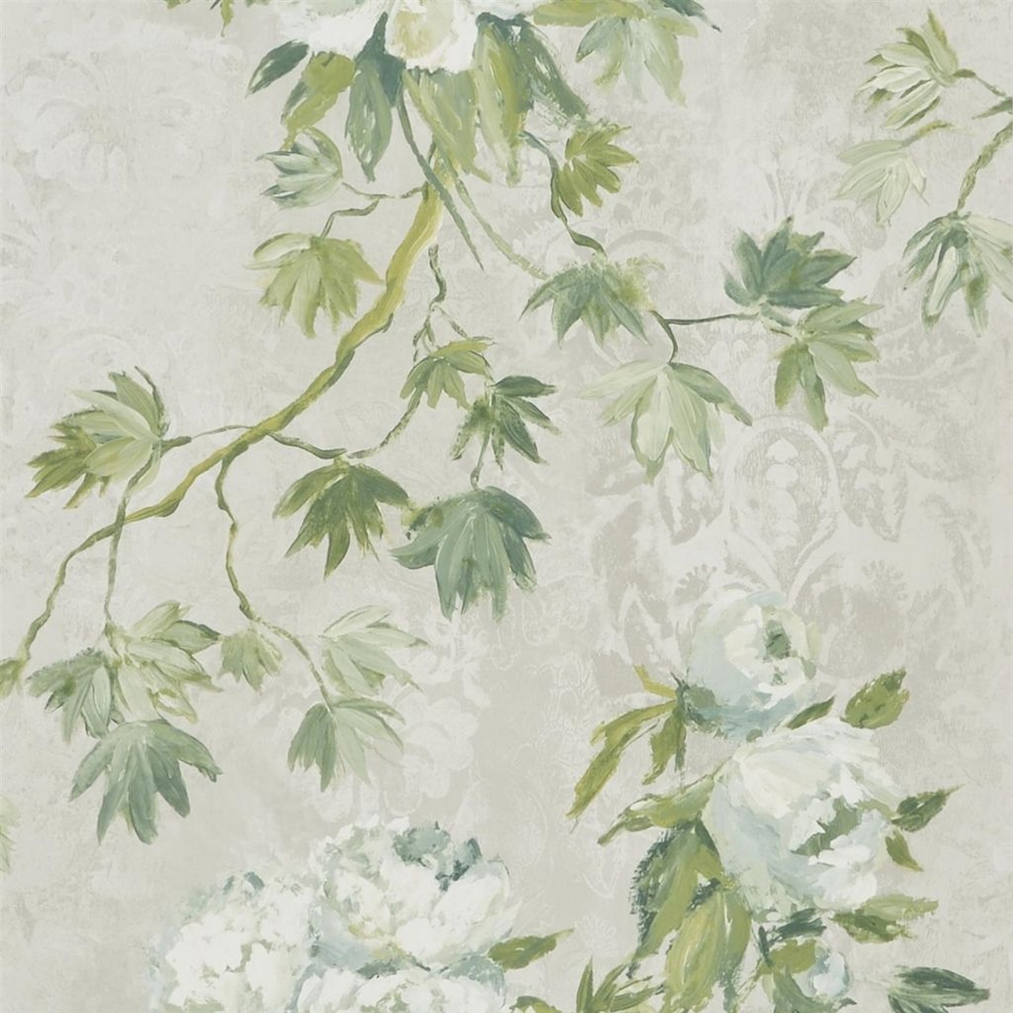 Floreale Wallpaper Pdg673 By Designers Guild In Steel Multi